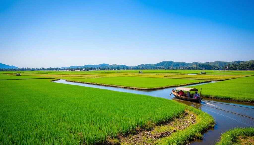 Below sea-level cultivation in Kuttanad region