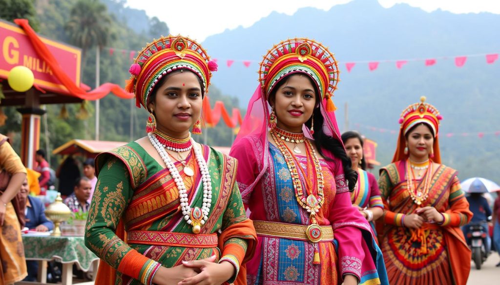 Manipuri cultural attire in festivals and ceremonies