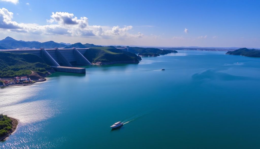 Nagarjuna Sagar Dam reservoir