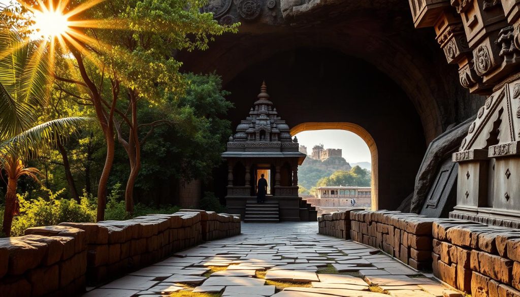 Nava Toran Temple and the Chittorgarh Fort Tunnel