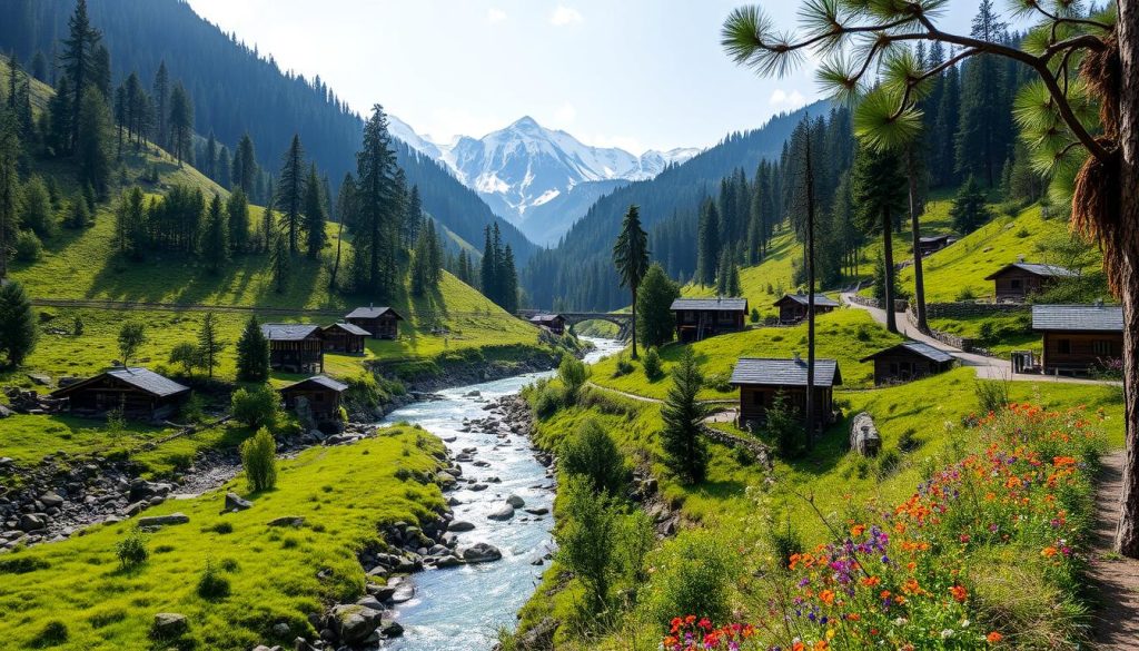 Scenic view of Jibhi Scenic view of Jibhi