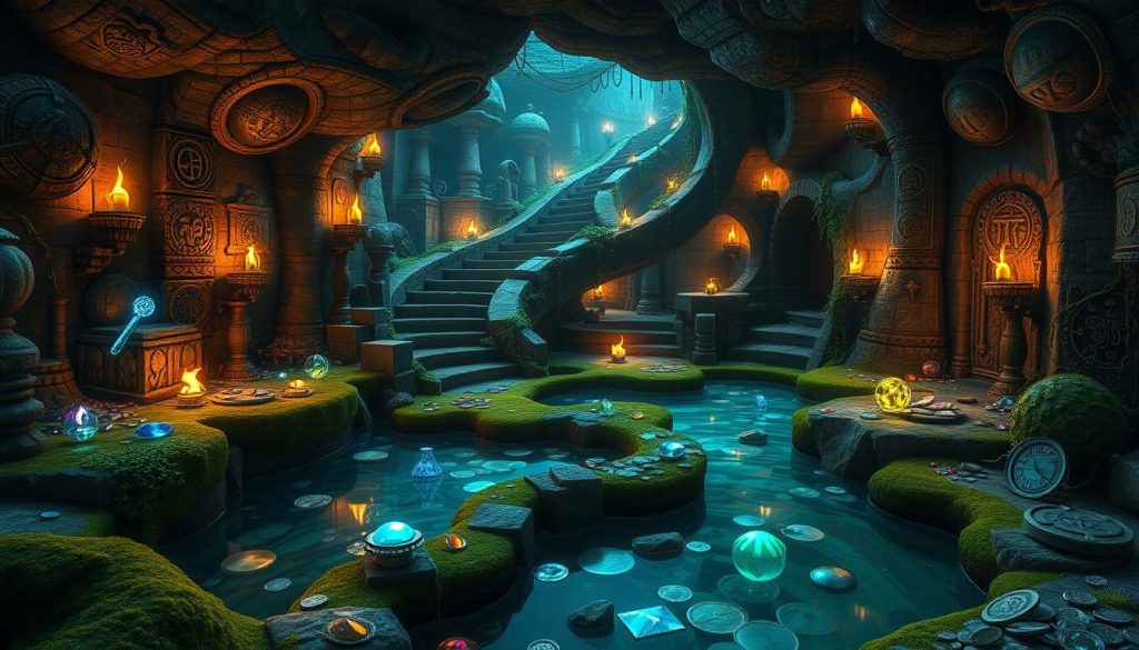 labyrinth of hidden treasures